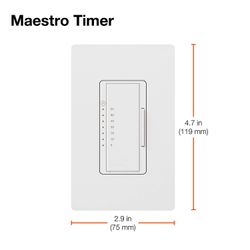 Maestro Timer Switch for Dimmable LED Bulbs, Multi-Location, 120V, 5A (Brown)