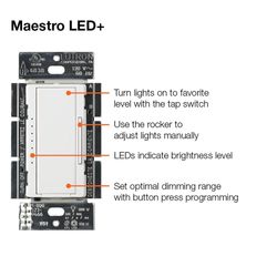 Maestro LED+ Single-Pole 3-Way Multi-Location Dimmer Switch, 120V, 150W (Almond)