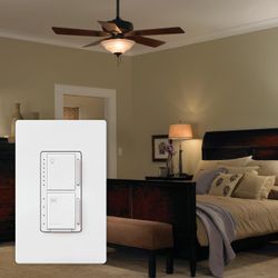 Maestro Fan Control & Light Dimmer for Dimmable LEDs, Incandescent, and Halogen Bulbs (Brown)