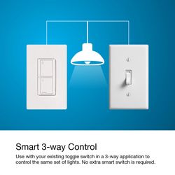 Caseta Original 3-Way Smart Switch, Neutral Required Light (Almond) (6A, 120V, 720W)