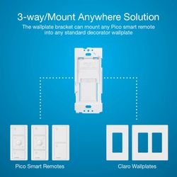 Pico 2-Button Battery-Operated Wireless Smart Control Switch for Lights Light (Almond)