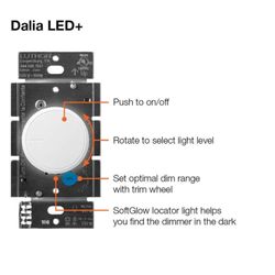 Dalia Led+ Rotary Dimmer (Light Almond)