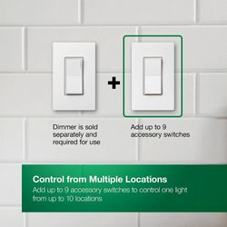 Sunnata On/Off 6A Accessory Switch, for Sunnata LED Dimmers (Black)