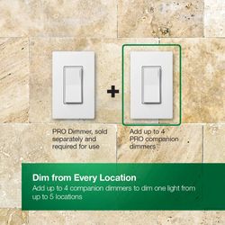 Sunnata Companion Dimmer Switch, for Sunnata Pro LED+ Dimmers (Biscuit)