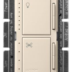 Maestro Dual LED+ Dimmer and 4-Speed Fan Control, No 1.5A Fan, 75W LED Light, 120V, Single Pole