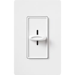 Skylark Slide-To-Off Dimmer, 1000W, Incandescent/Halogen Only, Single-Pole, 120V, White