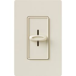 Skylark Slide-To-Off Dimmer, 1000W, Incandescent/Halogen Only, Single-Pole, 120V, Light Almond