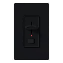 Skylark Preset Dimmer w/ On/Off Switch, 1000W, Incand./Halogen Only, Single-Pole, 120V, Black