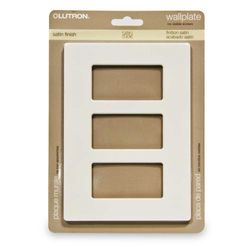 Claro 3 Gang Wall Plate for Decorator/Rocker Switches, Satin (Biscuit)