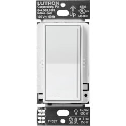 Sunnata LED+ Dimmer Switch, 150W LED, Single Pole/Multi-Location, No Neutral Required,120V,STCL-153MH-WH, White