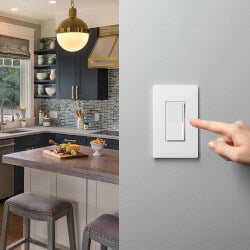 Sunnata LED+ Dimmer Switch and Accessory Switch, 3-Way Kit, 150W LED, No Neutral Required,120V, STCL-153MRH-WH, White